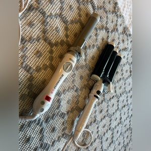 Bundle of 3 hot hair styling tools.